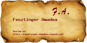 Fesztinger Amadea névjegykártya